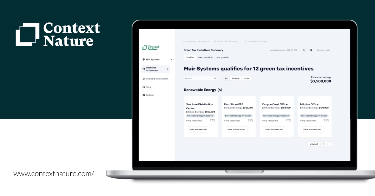 Introducing the Context Nature App: Simplifying Energy & Manufacturing Tax Incentives for Businesses